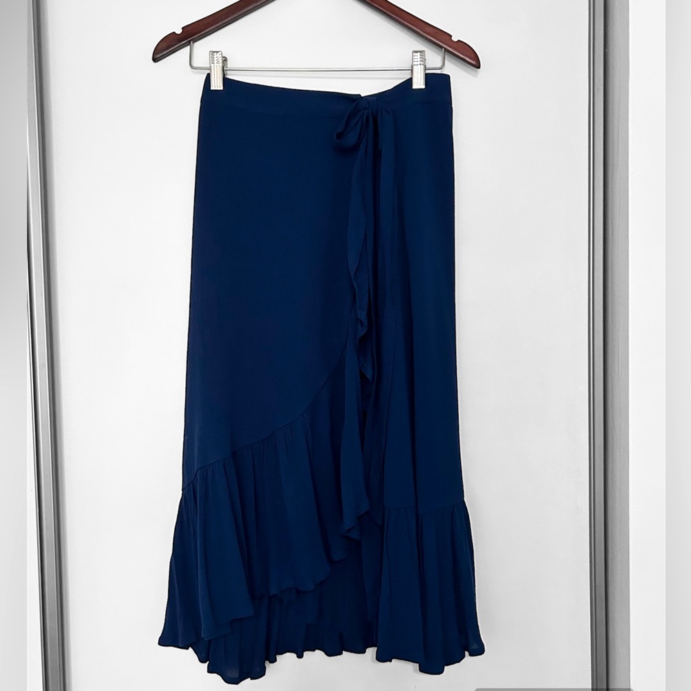 Women, Yakira Bella, Navy Wrap Skirt, MIDI/Max, Size Small